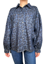 Blusa Denim Animal Print