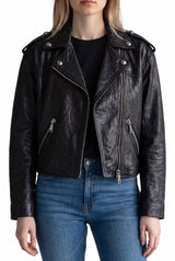 Chaqueta Tipo Biker Cuero