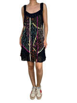 Vestido Viscosa Fibras Metalizadas