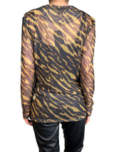 Polera Mesh Animal Cebra PLUS SIZE