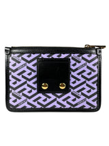 Clutch Coated Canvas Greca Signature