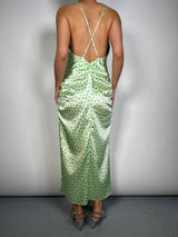 Vestido Satin Flores