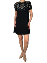 Vestido Viscosa Con Aplicaciones