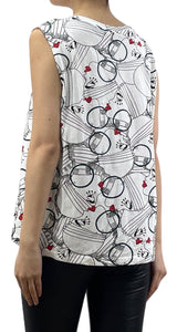 Polera Blanca Estampada