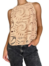 Blusa Lino Detalles Tejidos