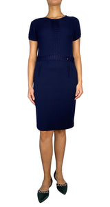 Vestido Tejido Azul Marino