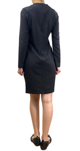 Vestido Negro Fruncido