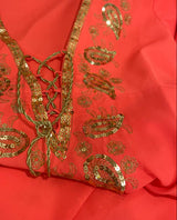 Vestido Coral Fluorescente