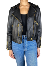 Chaqueta Balfern Gold Leather Biker