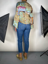 Blusa Abierta Estampada