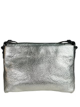 Bandolera Cuero Plateada