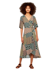 Vestido Apricot Multicolor - Calce Ajustado