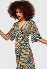 Vestido Apricot Multicolor - Calce Ajustado