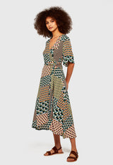 Vestido Apricot Multicolor - Calce Ajustado