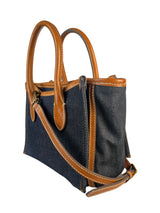 Cartera Denim Y Cuero