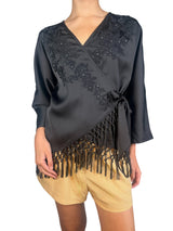 Blusa Flecos Satinada