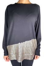 Polerón Negro Estampado