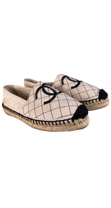 Alpargatas Beige Logo Bordado