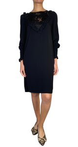 Vestido Negro Diseño Frontal