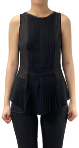 Blusa Negra Plisada