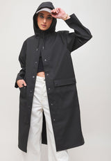 Impermeable Topshop Negro - Calce Regular