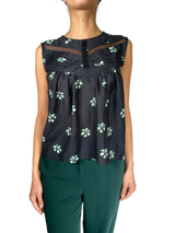 Blusa Negra Estampada