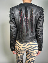 Chaqueta Cuero Aplicaciones