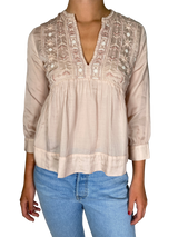 Blusa Bordada Palo Rosa