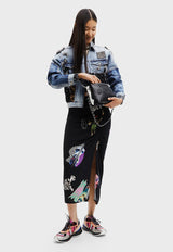 Chaqueta Desigual Vaquera Trucker Patch Azul - Calce Regular