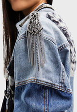 Chaqueta Desigual Vaquera Trucker Patch Azul - Calce Regular