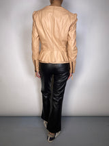 Chaqueta Cuero Camel