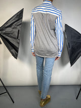 Camisa Rayas Espalda Gris