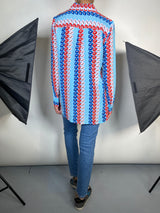 Blusa Seda Estampado Multicolor