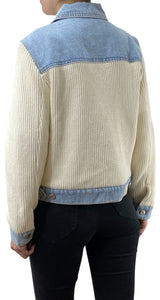 Chaqueta Denim y Tejido