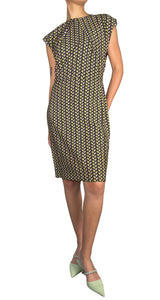 Vestido Negro Estampado M,ulticolor