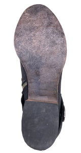 Botines Negros Con Aplicaciones