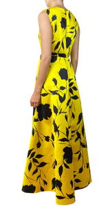 Vestido Amarillo Floreado