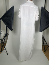 Vestido Camisero Blanco Lino