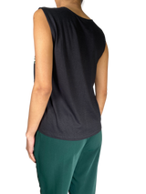 Blusa Negra Estampada