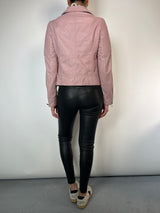 Chaqueta Cuero Rosa