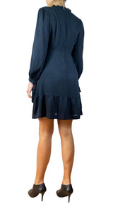 Vestido Negro Bordado Multicolor