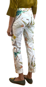 Pantalón Blanco Flores