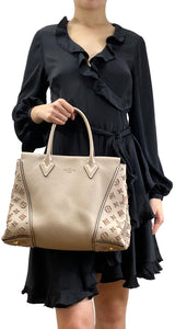 Cartera Tote Galet Beige Cuero