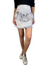 Falda Denim Con Vuelos