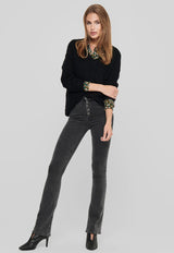 Sweater Jacqueline de Yong Negro - Calce Holgado