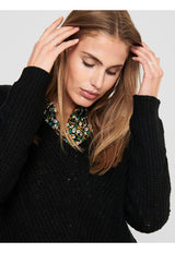 Sweater Jacqueline de Yong Negro - Calce Holgado