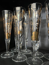 Set 8 Copas Diseño Dorado