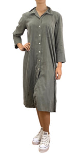 Vestido Camisero Gris