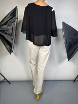 Blusa Negra Manga Murciélago