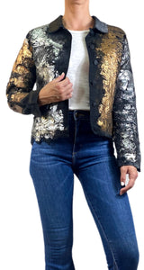 Chaqueta Negra Flores